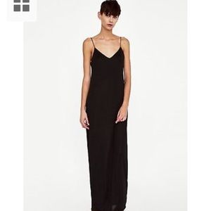 Zara | Dresses | Zara Long Black Dress 